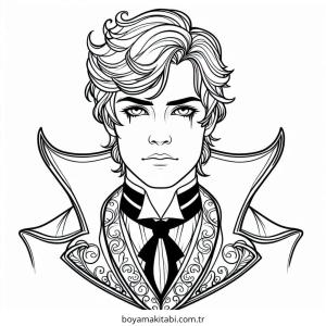 Vampir boyama sayfası – keyifli zaman, renkli çizimler