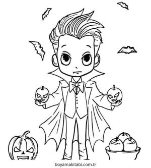 Vampir boyama sayfası – keyifli zaman, renkli çizimler