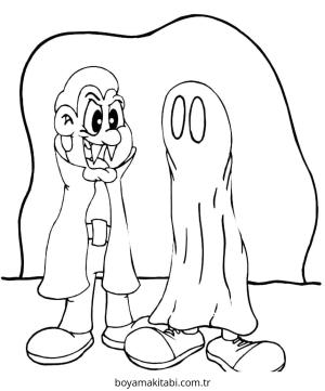 Vampir boyama sayfası – sanatsal çalışma, çocuklar için