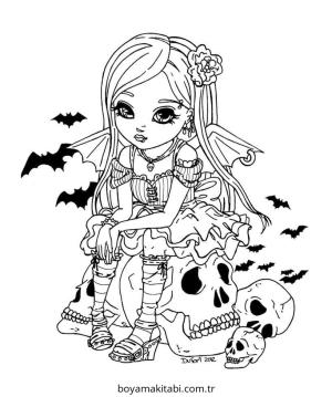 Vampir boyama sayfası – çocuk aktivitesi, PDF indir