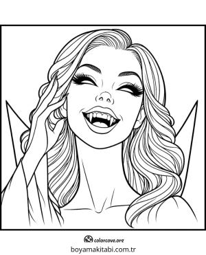 Vampir boyama sayfası – boyama çalışması, yaratıcılığı geliştirir