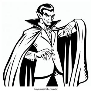 Vampir boyama sayfası – eğitici aktivite, yaratıcılık