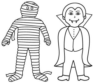 Vampir boyama sayfası,  coloring page, Vampir ve Mumya, 