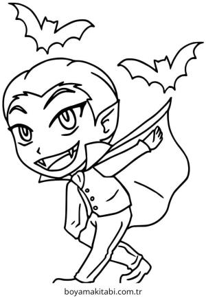 Vampir boyama sayfası – eğitici aktivite, yaratıcılık