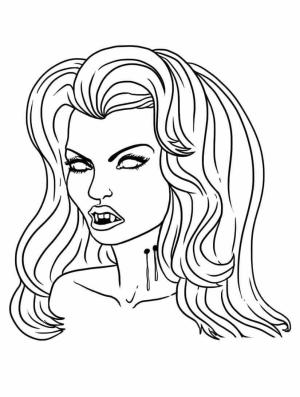 Vampir boyama sayfası,  coloring page, Kız Vampir, 