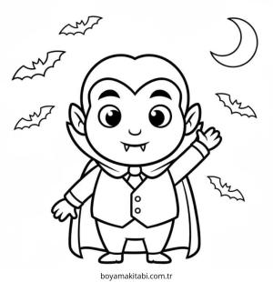 Vampir boyama sayfası – eğitici aktivite, yaratıcılık