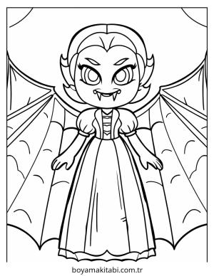 Vampir boyama sayfası – boyama çalışması, yaratıcılığı geliştirir
