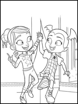 Vampirina boyama sayfası,  coloring page, En İyi Kız Arkadaşıyla Kışkırtıcı Dans, 