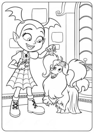 Vampirina boyama sayfası,  coloring page, İtaatkar Bir Köpek İçin Lezzetli İkramlar, 