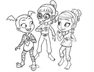 Vampirina boyama sayfası,  coloring page, Vampirina With Poppy And Bridget, 