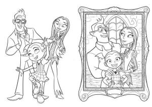 Vampirina boyama sayfası,  coloring page, Anı İçin Aile Fotoğrafı, 