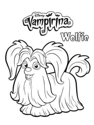 Vampirina boyama sayfası,  coloring page, Vampirina Wolfie’nin Evcil Hayvanı, 