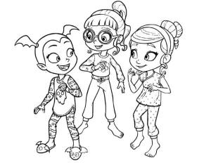 Vampirina boyama sayfası,  coloring page, Komik Kız Kahkahaları, 