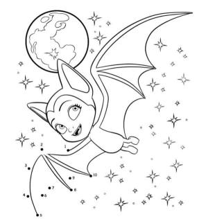 Vampirina boyama sayfası,  coloring page, Yıldızlı Gökyüzünde Uçuşlar, 