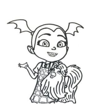 Vampirina boyama sayfası,  coloring page, Evcil Köpeğiyle V, 