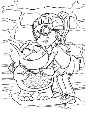 Vampirina boyama sayfası,  coloring page, Sevgili Gargoyle’unuzu Kucaklamak, 