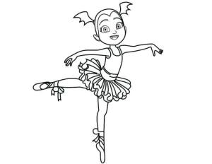 Vampirina boyama sayfası,  coloring page, Balerin Kıyafeti Vampire Çok Yakışıyor, 