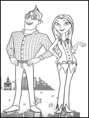 Vampirina boyama sayfası,  coloring page, Vampirina’nın Ebeveynleri Baba Boris ve Anne Oxana Hauntley’dir, 