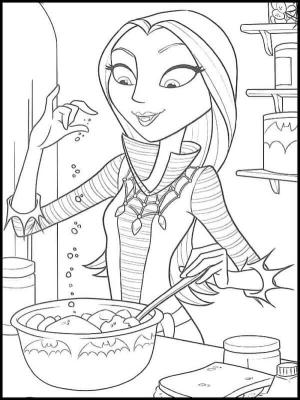 Vampirina boyama sayfası,  coloring page, Şefkatli Bir Anne Bütün Aile İçin Akşam Yemeği Hazırlıyor, 