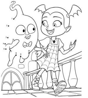 Vampirina boyama sayfası,  coloring page, Demi ile Sakin Yürüyüş, 