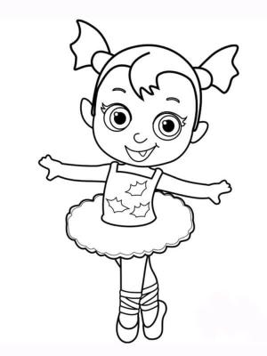 Vampirina boyama sayfası,  coloring page, Güzel V Balerin Olmanın Hayalleri, 