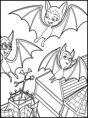 Vampirina boyama sayfası,  coloring page, Bütün Bir Vampir Ailesi Yarasa Sürüsüne Dönüştü, 