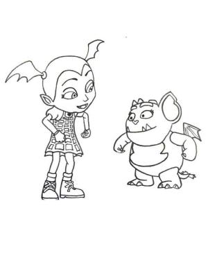 Vampirina boyama sayfası,  coloring page, Vampirina Hauntley And Gregoria, 