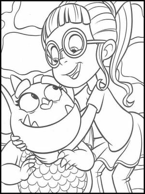 Vampirina boyama sayfası,  coloring page, Genç Vampir Arkadaşlarını Seviyor, 