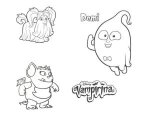 Vampirina boyama sayfası,  coloring page, Sıradışı Bir Ailenin Evcil Hayvanları, 