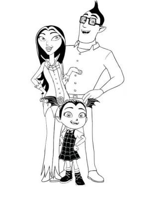 Vampirina boyama sayfası,  coloring page, Transilvanya’dan Muhteşem Bir Vampir Ailesi, 