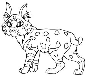 Vaşak boyama sayfası, Lynx coloring page, Mutlu Vaşak, 