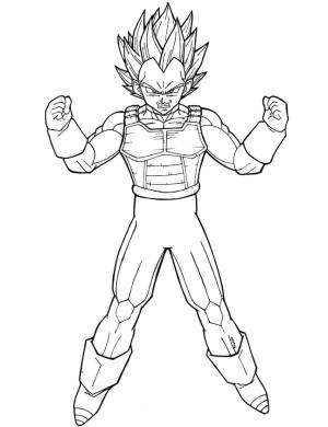 Vegeta boyama sayfası,  coloring page, Dragon Ball Z Vegeta’yı çiz, 