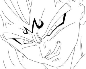 Vegeta boyama sayfası,  coloring page, Vegeta Gülümseyen, 