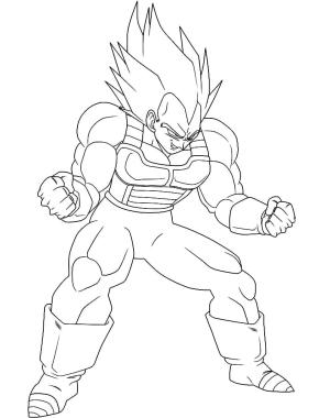 Vegeta boyama sayfası,  coloring page, Vegeta SSJ’yi çiz, 