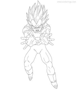 Vegeta boyama sayfası,  coloring page, Vegeta Kamehameha, 