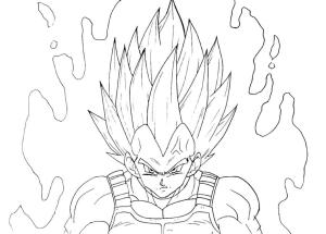 Vegeta boyama sayfası,  coloring page, Dragon Ball Super’dan Vegeta’yı çiz, 