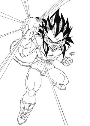 Vegeta boyama sayfası,  coloring page, Süper Saiyan 4 Vegeta, 