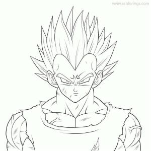 Vegeta boyama sayfası,  coloring page, Kızgın Vegeta Yüz, 