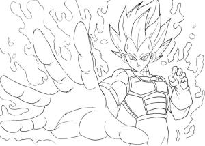 Vegeta boyama sayfası,  coloring page, Vegeta ve Gücü, 