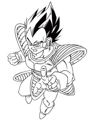 Vegeta boyama sayfası,  coloring page, Vegeta Savaşıyor, 