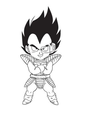 Vegeta boyama sayfası,  coloring page, Chibi Vegeta’yı çiz, 