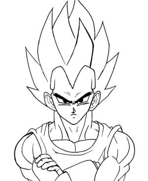 Vegeta boyama sayfası,  coloring page, Vegeta Görüntüsü, 