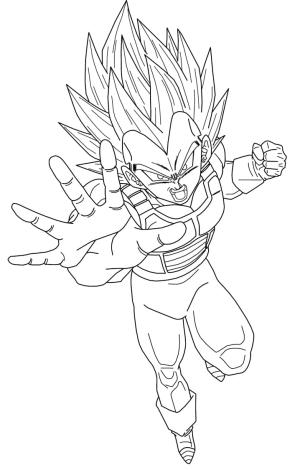 Vegeta boyama sayfası,  coloring page, Dragon Ball’dan Vegeta’yı çiz, 