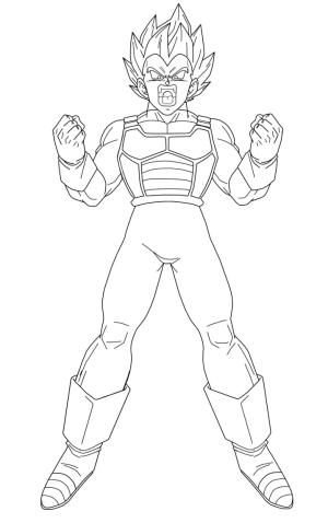 Vegeta boyama sayfası,  coloring page, Dragon Ball’da Vegeta’yı çiz, 