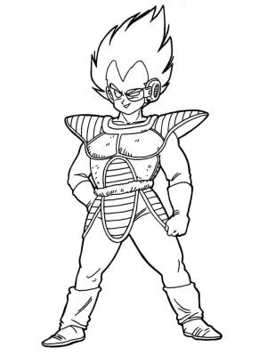 Vegeta boyama sayfası,  coloring page, Gülümseyen Vegeta, 