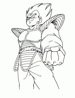 Vegeta boyama sayfası,  coloring page, Vegeta Güçlü Fresk, 