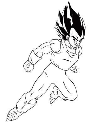 Vegeta boyama sayfası,  coloring page, Anime Dragon Ball Z’de Vegeta’yı çizin, 