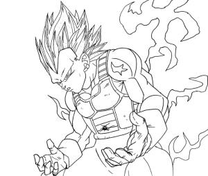 Vegeta boyama sayfası,  coloring page, Vegeta’nın Gücü, 