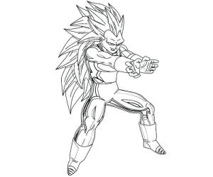 Vegeta boyama sayfası,  coloring page, Vegeta Ssj3, 