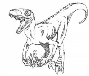 Velociraptor boyama sayfası,  coloring page, Arkadaki sivri uçlar, 